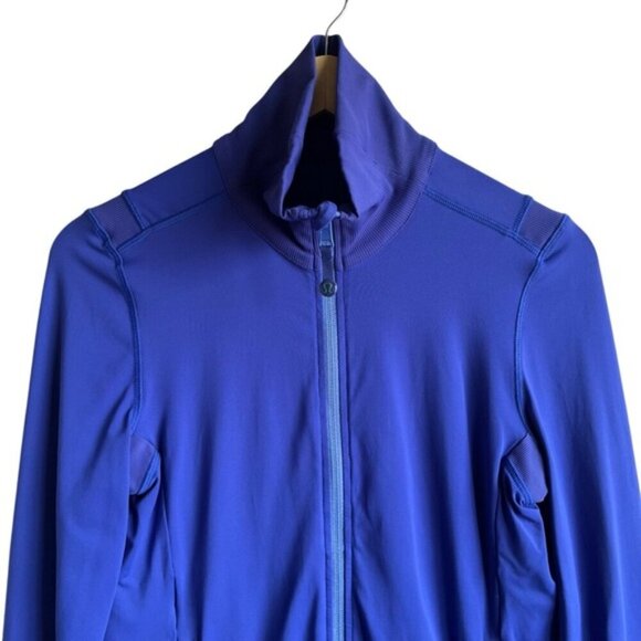 Lululemon Raja Women's Track Jacket Size 4 Cobalt Blue - Picture 3 of 12